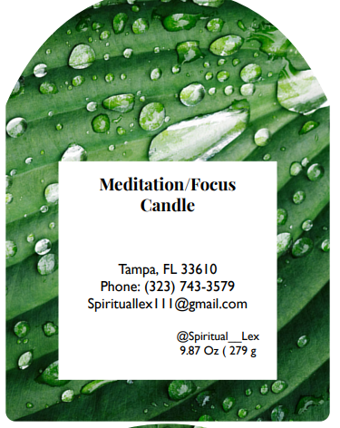 P.L. Meditation/Focus Candle